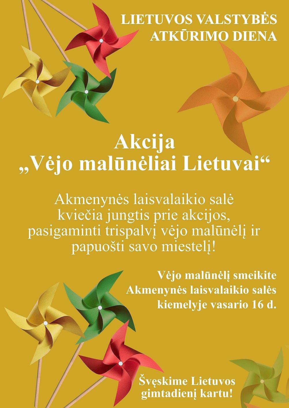 You are currently viewing Akcija Akmenynėje „Vėjo malūnėliai Lietuvai“