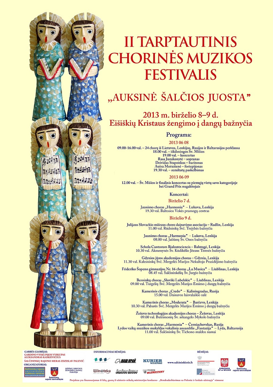 You are currently viewing II Tarptautinis chorinės muzikos festivalis „Auksinė Šalčios juosta”