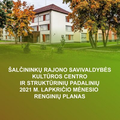 2021 m. lapkričio mėnesio renginių planas