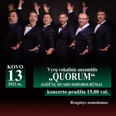 KOVO 11 (Lietuvos nepriklausomybės atkūrimo dienos) koncertas Jašiūnų dvaro sodybos rūmuose