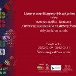 Read more about the article Meninės akcijos-konkurso „Lietuvių liaudies ornamentų žydėjimas“ dalyvių darbų paroda