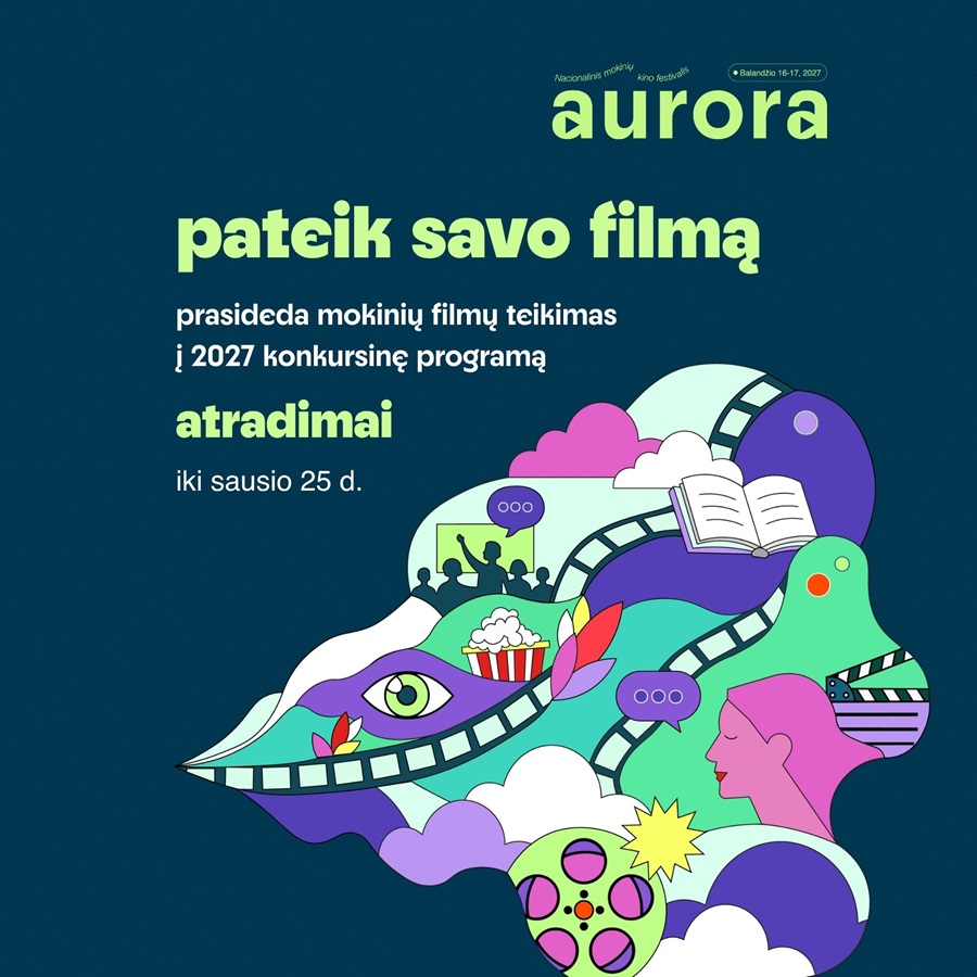 You are currently viewing Festivalis Aurora laukia mokinių filmų